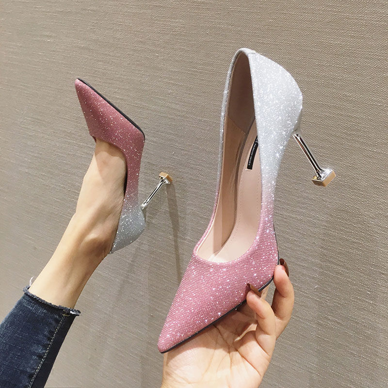 Gradient Sexy Pointed French Stiletto High Heels - ARCHSHOPE