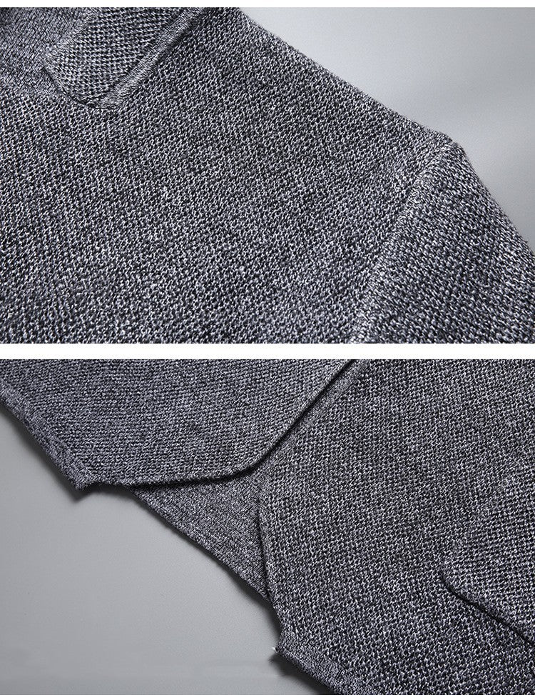 Strickjacke mit Taschen und Stehkragen für Herren