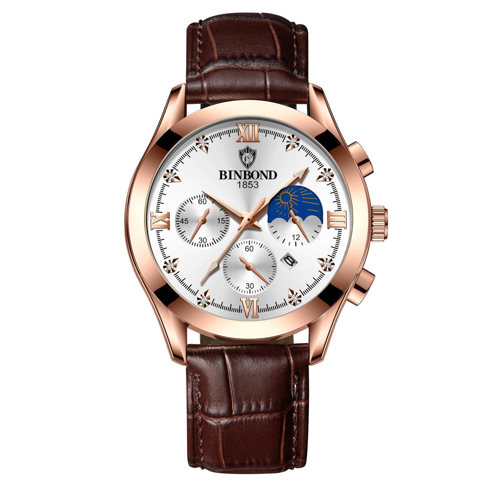 Waterproof Luminous Calendar Men's Fashion Genuine Leather Watch - ARCHSHOPE
