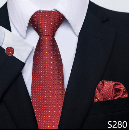 Men's Creative All-match Business Formal Wear Tie Scarf Cuff Buckle Set - ARCHSHOPE