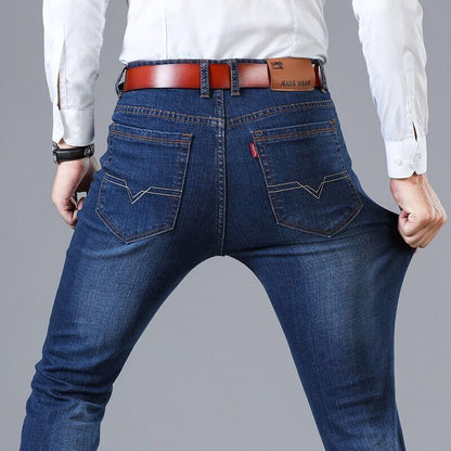 Elastische Herren Straight Tube Loose Casual Jeans