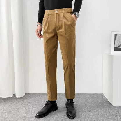All-Match-Anzughose mit Stretch-Drapierung, gerade, knöchellange Cargohose
