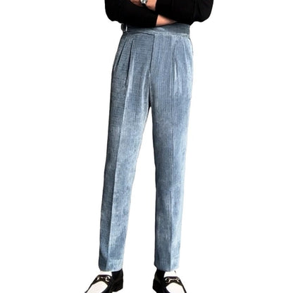 Mittelhohe Taille Anzughose Herren Freizeithose Slim Drooping Straight