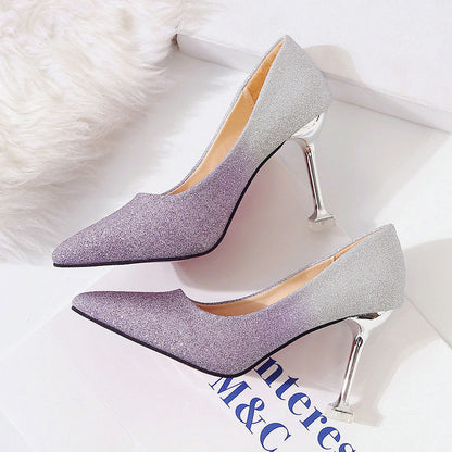 Gradient Sexy Pointed French Stiletto High Heels - ARCHSHOPE