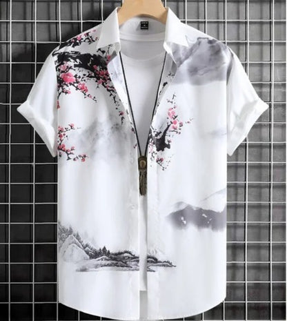 T-shirt décontracté à manches courtes et impression numérique 3D grande taille