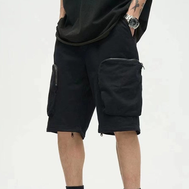 Pantalon homme coupe droite, ample, décontracté, mode nationale, grandes poches