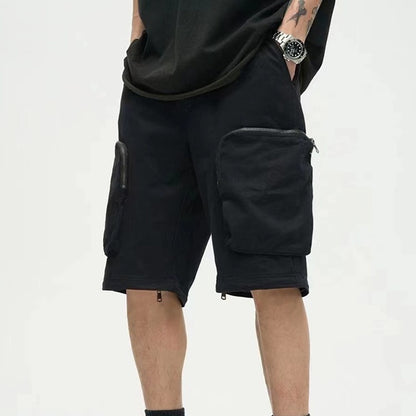 Pantalon homme coupe droite, ample, décontracté, mode nationale, grandes poches