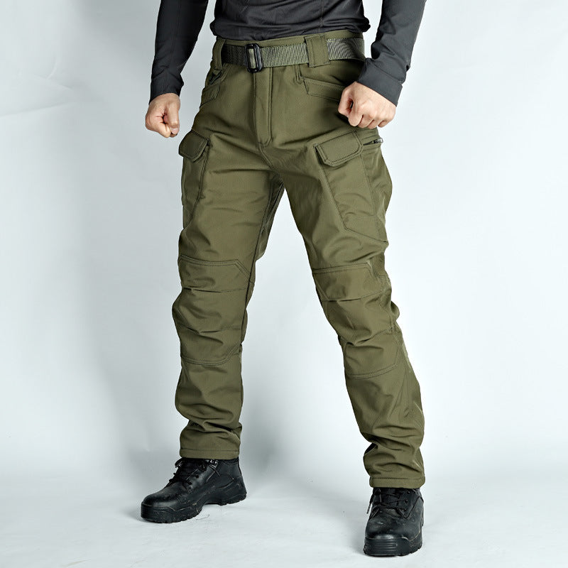 Winter Tactical Pants Men's Fleece-lined Waterproof Shark Skin Soft Shell Tactical Pants - ARCHSHOPE