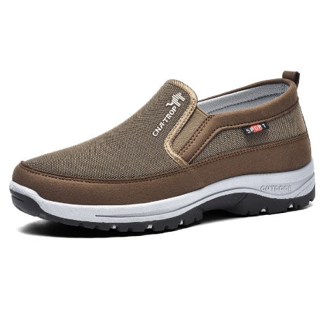 Shoes Mens Canvas Shoes Soft Bottom Casual Breathable Comfortable Slip-on Mens Cloth Shoes - ARCHSHOPE