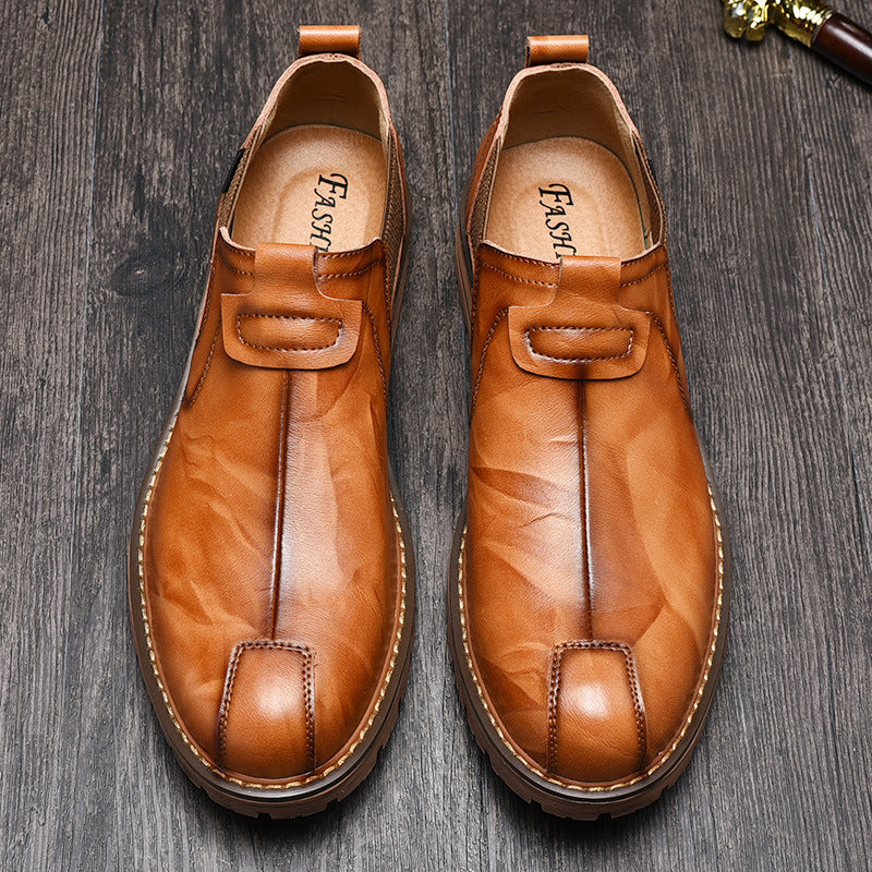 Lässige Lederschuhe Herren Halbschuhe