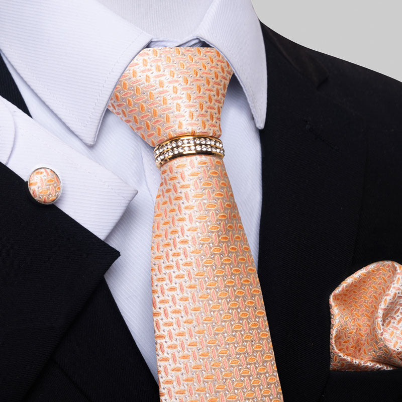 Multi Colored Striped Floral Mens Tie - ARCHSHOPE