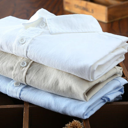 Summer Men's Cotton And Linen Casual Long Sleeve Shirt Thin - ARCHSHOPE