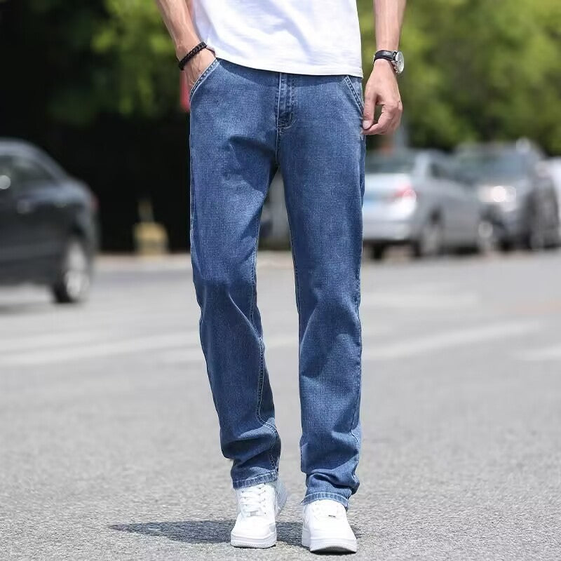 Herren Jeans Dünne Lose Gerade Lässige Lange Hosen