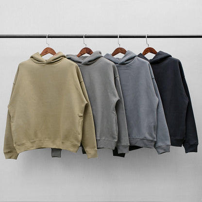 Klassischer einfarbiger High Street Plus Fleece-Kapuzenpullover für Herren