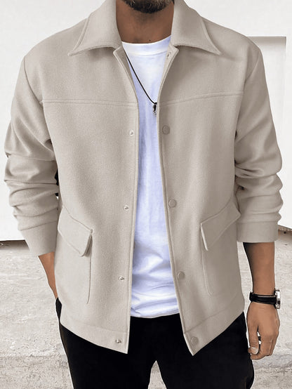 Veste décontractée boutonnée pour homme