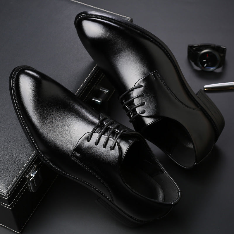 Vier neue Schuhe Herrenschuhe schwarze Krawatte Business-Männer Lederschuhe Fabrik direkt Code 