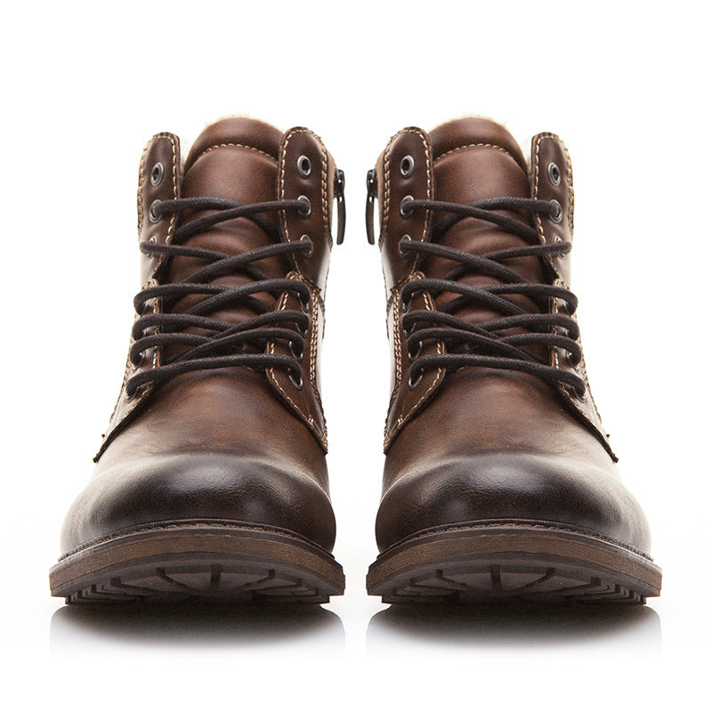 winter men warm shoes martin boots snow boots