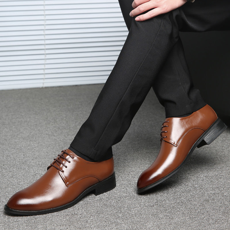 Vier neue Schuhe Herrenschuhe schwarze Krawatte Business-Männer Lederschuhe Fabrik direkt Code 