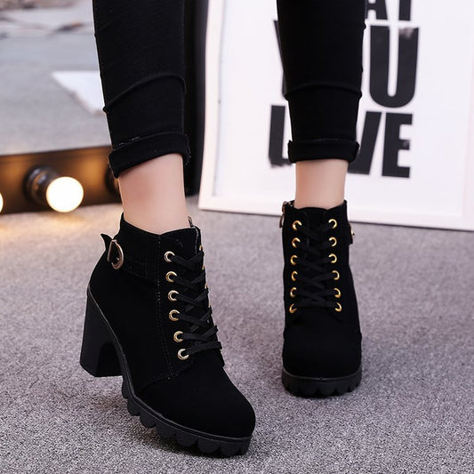 Cross strappy booties with Martin boots - ARCHSHOPE