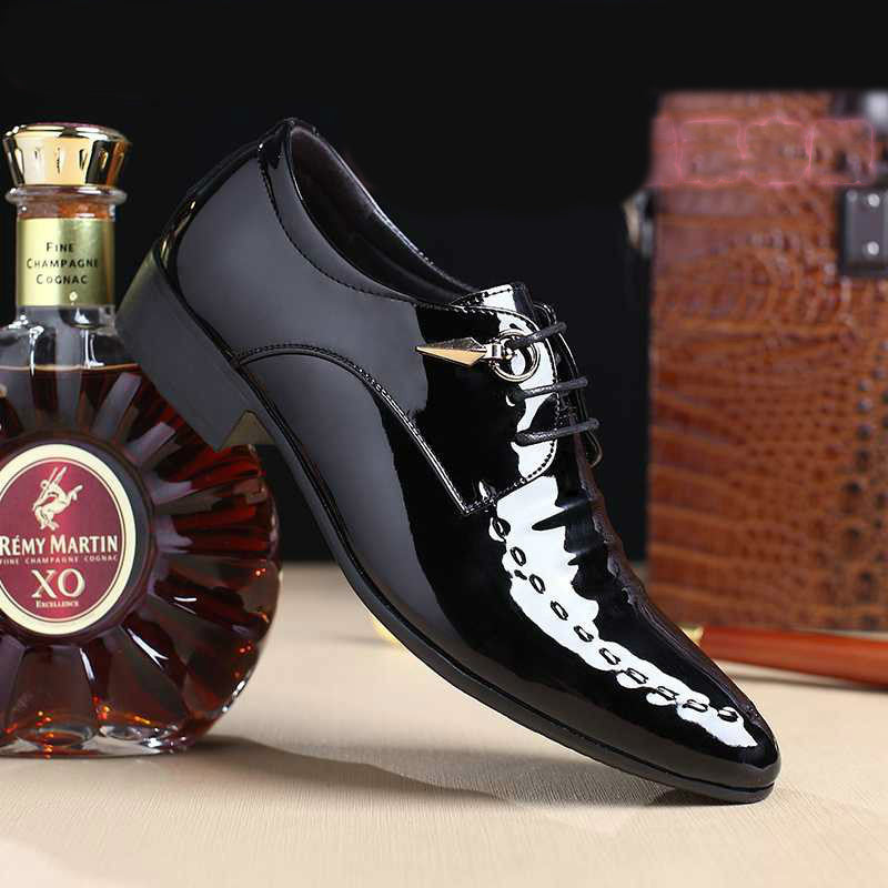 Formale Herren Abendschuhe Echtes Leder Schwarz Luxus Hochzeit Schuhe Männer Wohnungen Büro Oxfords