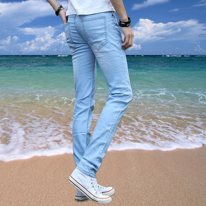 Jeans fins pour hommes, amples, skinny, décontractés
