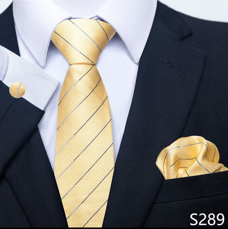 Men's Creative All-match Business Formal Wear Tie Scarf Cuff Buckle Set - ARCHSHOPE