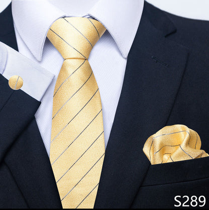 Men's Creative All-match Business Formal Wear Tie Scarf Cuff Buckle Set - ARCHSHOPE