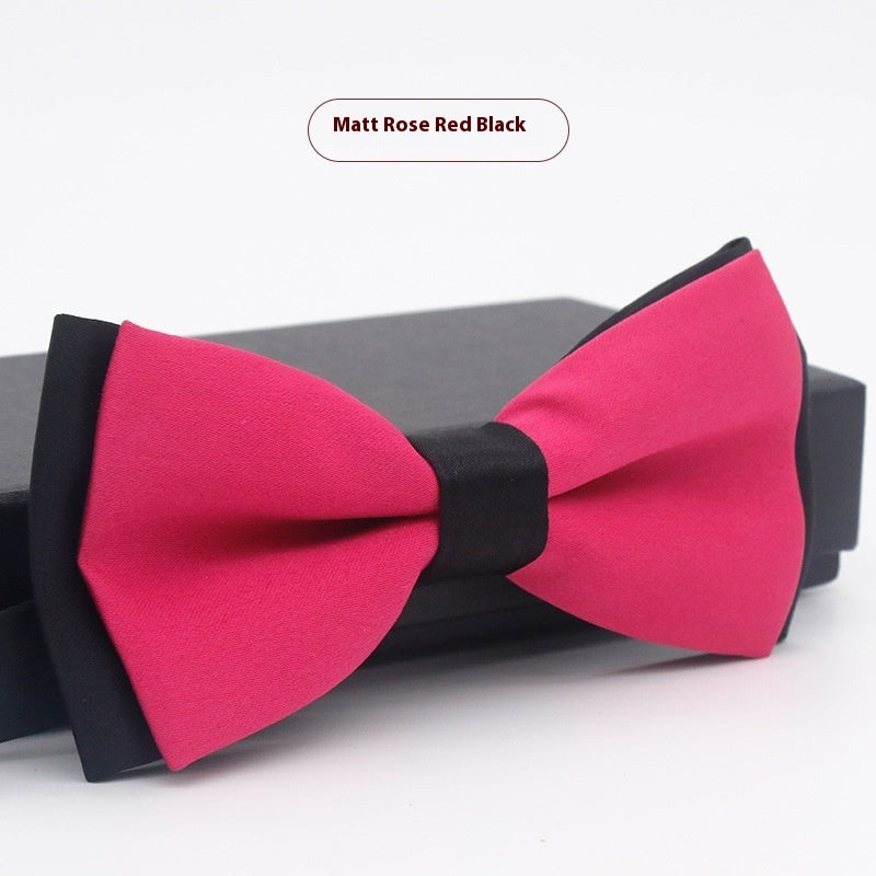 Men's Solid Color Formal Wear Wedding Business Casual Groom Groomsman Bow Tie - ARCHSHOPE