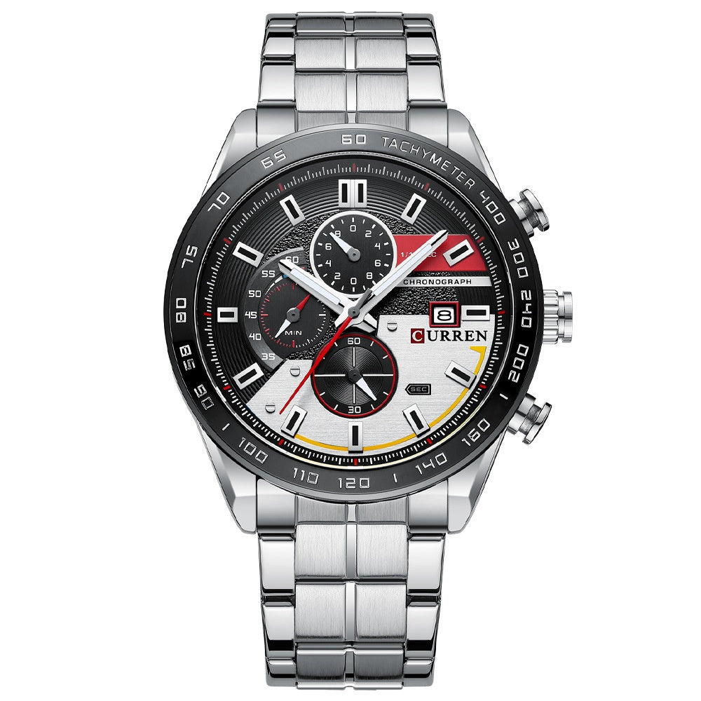 Mens Waterproof Multi-Function Watch With Large Dial And Calendar - ARCHSHOPE