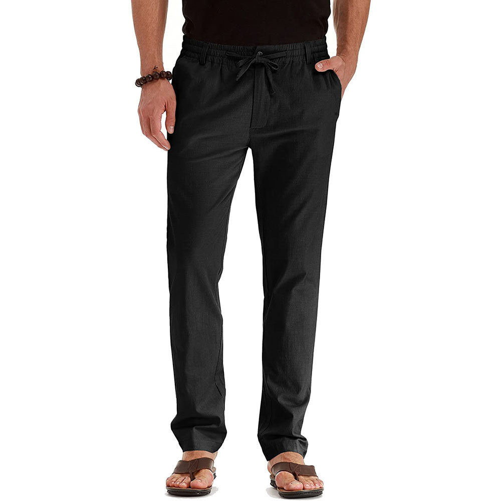 Business Casual Herrenhosen Europa und die Vereinigten Staaten Lose große Größe elastische Taille mit einfarbigen Jogginghosen Männer