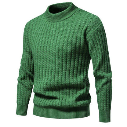 Herbst Herren Strickwaren Einfarbig Rundhals Mode Pullover
