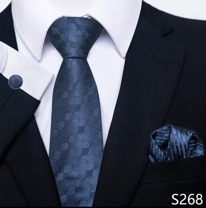 Men's Creative All-match Business Formal Wear Tie Scarf Cuff Buckle Set - ARCHSHOPE