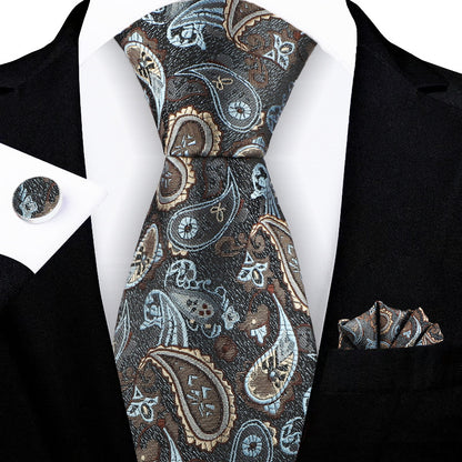 Jacquard-embroidered Cashew Flower Tie - ARCHSHOPE