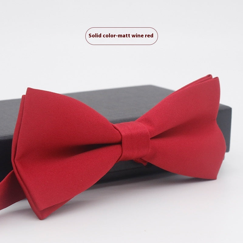 Men's Solid Color Formal Wear Wedding Business Casual Groom Groomsman Bow Tie - ARCHSHOPE