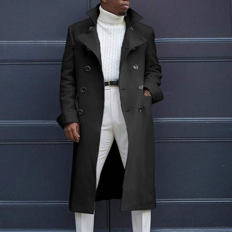 Britischer lockerer Mantel, mittellanger Trenchcoat