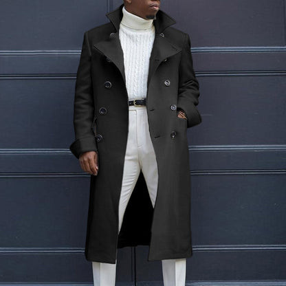 Britischer lockerer Mantel, mittellanger Trenchcoat