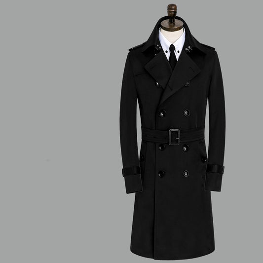Manteau coupe-vent long et slim pour homme, imperméable, mi-long, idéal pour l'automne et l'hiver