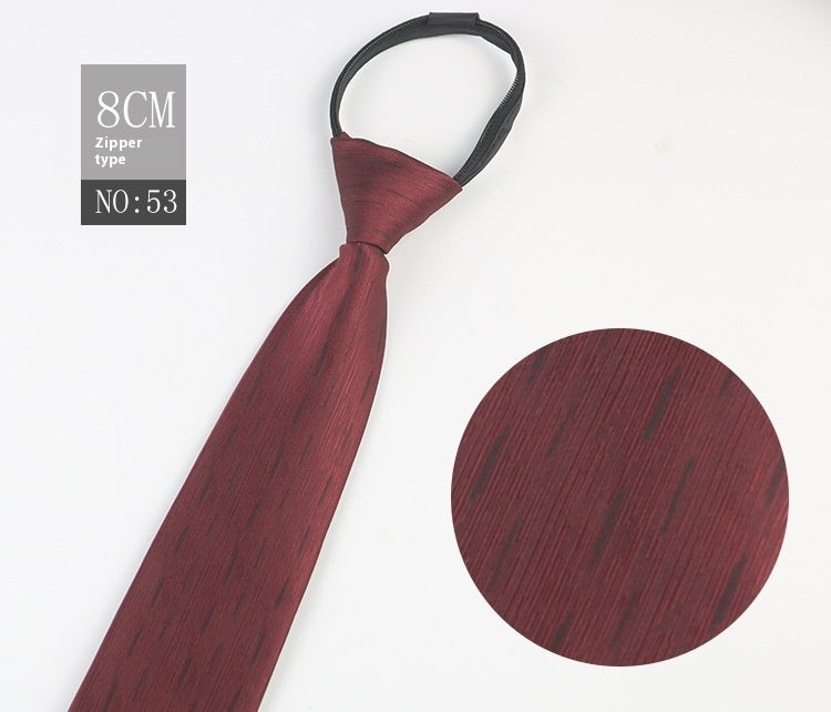 Black Men's Tie Striped Blue Business Tie Lazy Zip Tie In Stock Wholesale Pull Peels - ARCHSHOPE