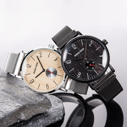Wooden Dial Fashion Dimple Men And Women Watches - ARCHSHOPE