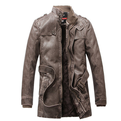 Trench-coat en cuir pour homme