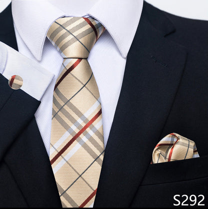 Men's Creative All-match Business Formal Wear Tie Scarf Cuff Buckle Set - ARCHSHOPE