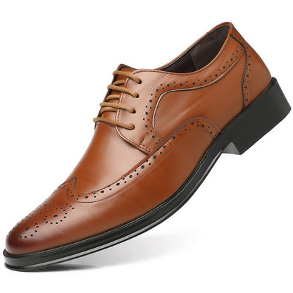 Blockgeschnitzte Freizeitschuhe aus Leder für Herren