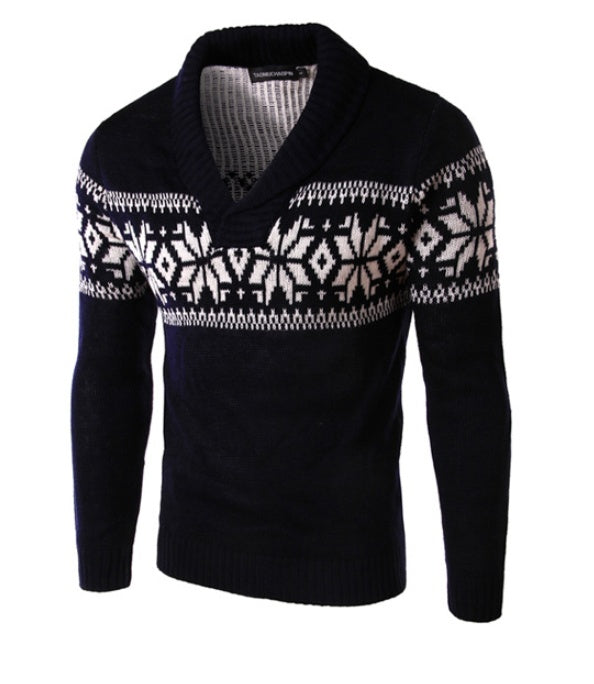 Pull simple et décontracté pour homme, tendance et polyvalente, idéal pour Noël