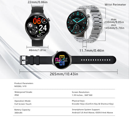 SENBONO V19 Business Men Smart Watch Answer Call Heart Rate Water Proof Sports Fitness Smartwatch Men - ARCHSHOPE