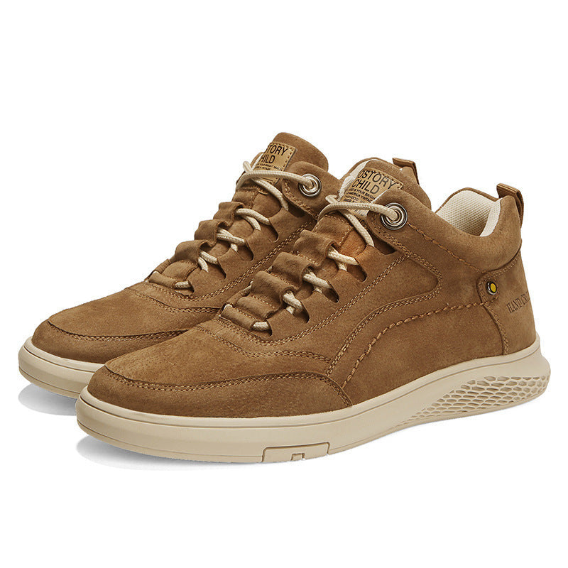 Herren Frühling Leder Sneaker