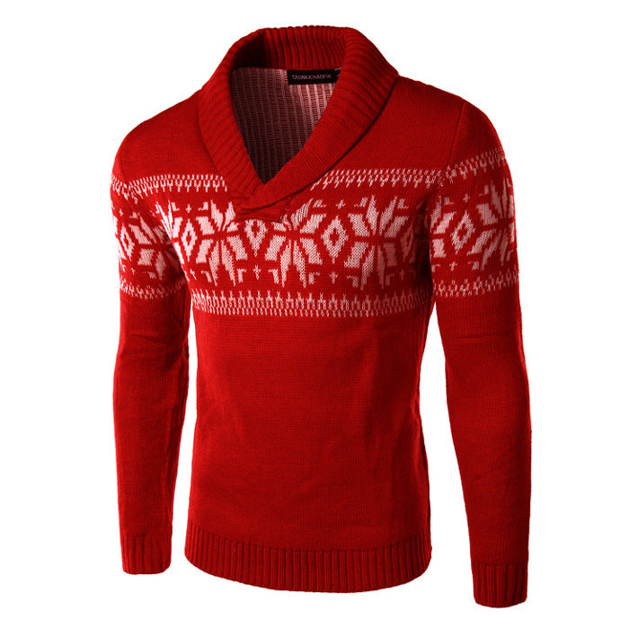 Pull simple et décontracté pour homme, tendance et polyvalente, idéal pour Noël