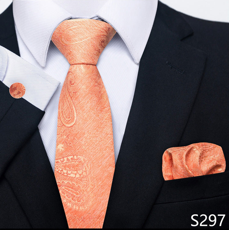 Men's Creative All-match Business Formal Wear Tie Scarf Cuff Buckle Set - ARCHSHOPE