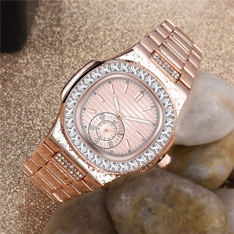 Mens Fashion Alloy Band Diamond Gifts Watches - ARCHSHOPE