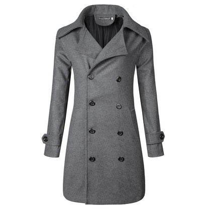 Zweireihiger mittellanger Trenchcoat in Übergröße