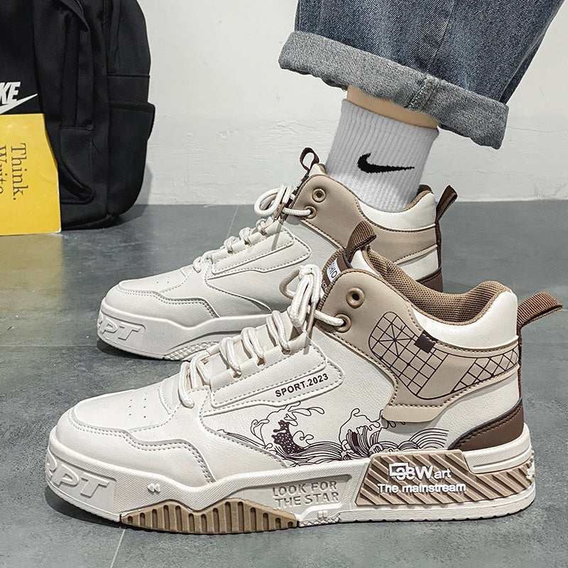 Herrenschuhe Erhöhte Easy Wear Borad Schuh Sommer Casual Sports High-Top Trendy Schuhe